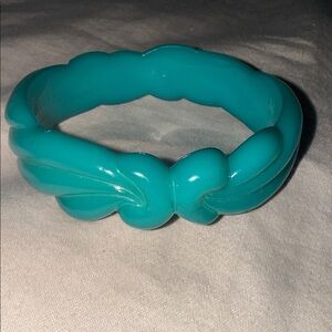 BUCH+DEICHMANN Denmark 1981 Vintage Signed Green Bangle Bracelet